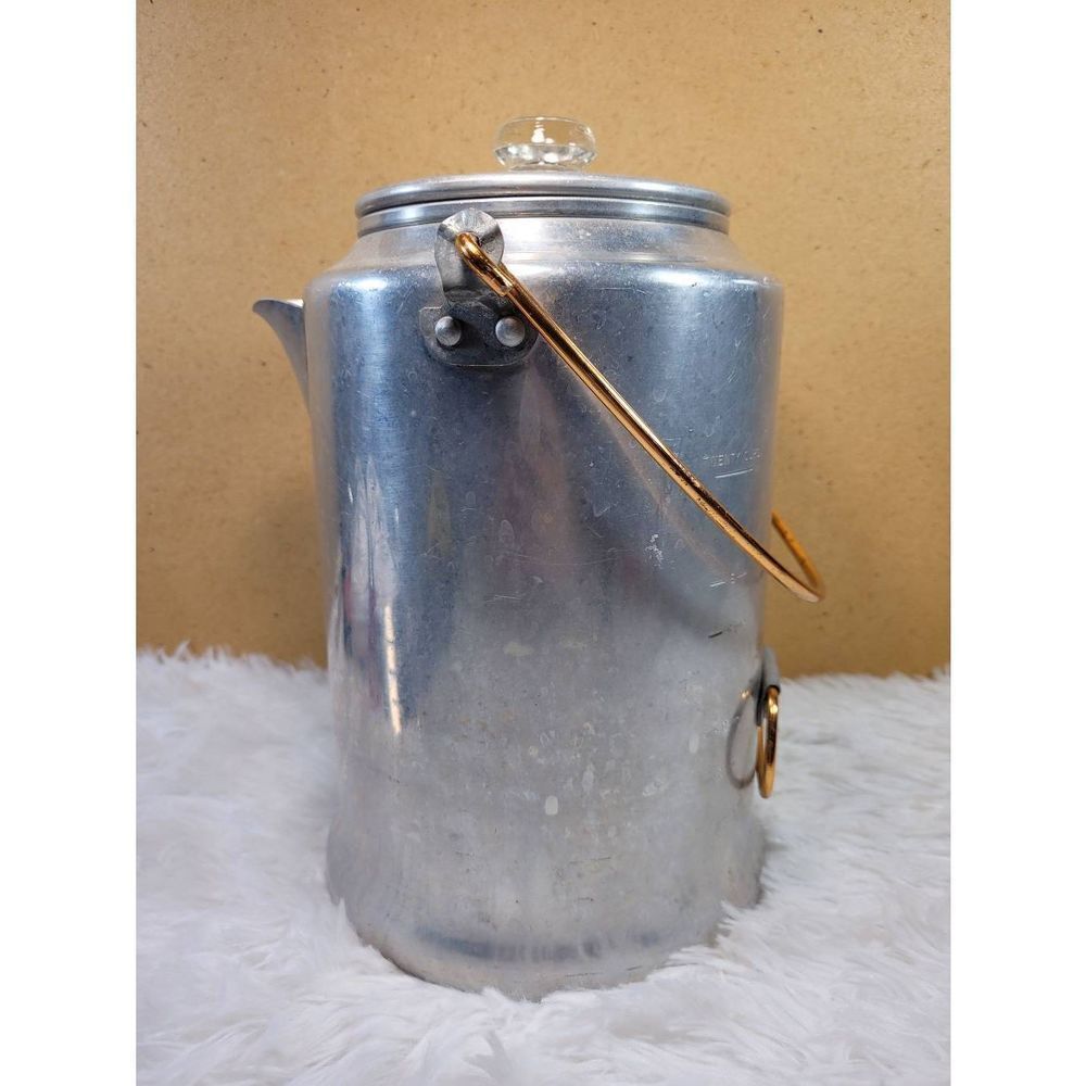Vintage Aluminum 20 Cup Camping Kettle